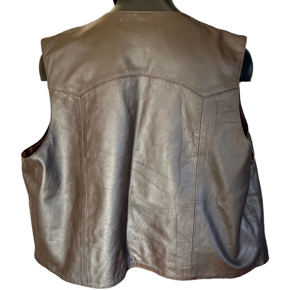 NWOT Scully Soft Lamb Leather Vest With Extension Chain & Buffalo Nickel Snaps - Picture 5 of 15